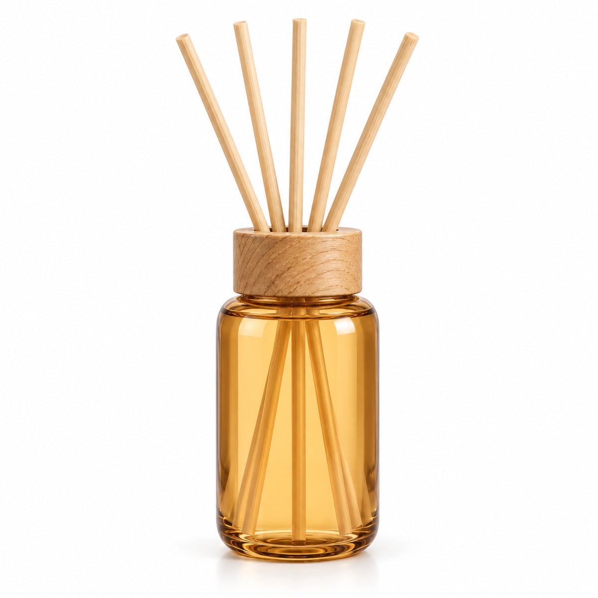 Amber Round Reed Diffuser - Sandalwood & Iris, 150 mL