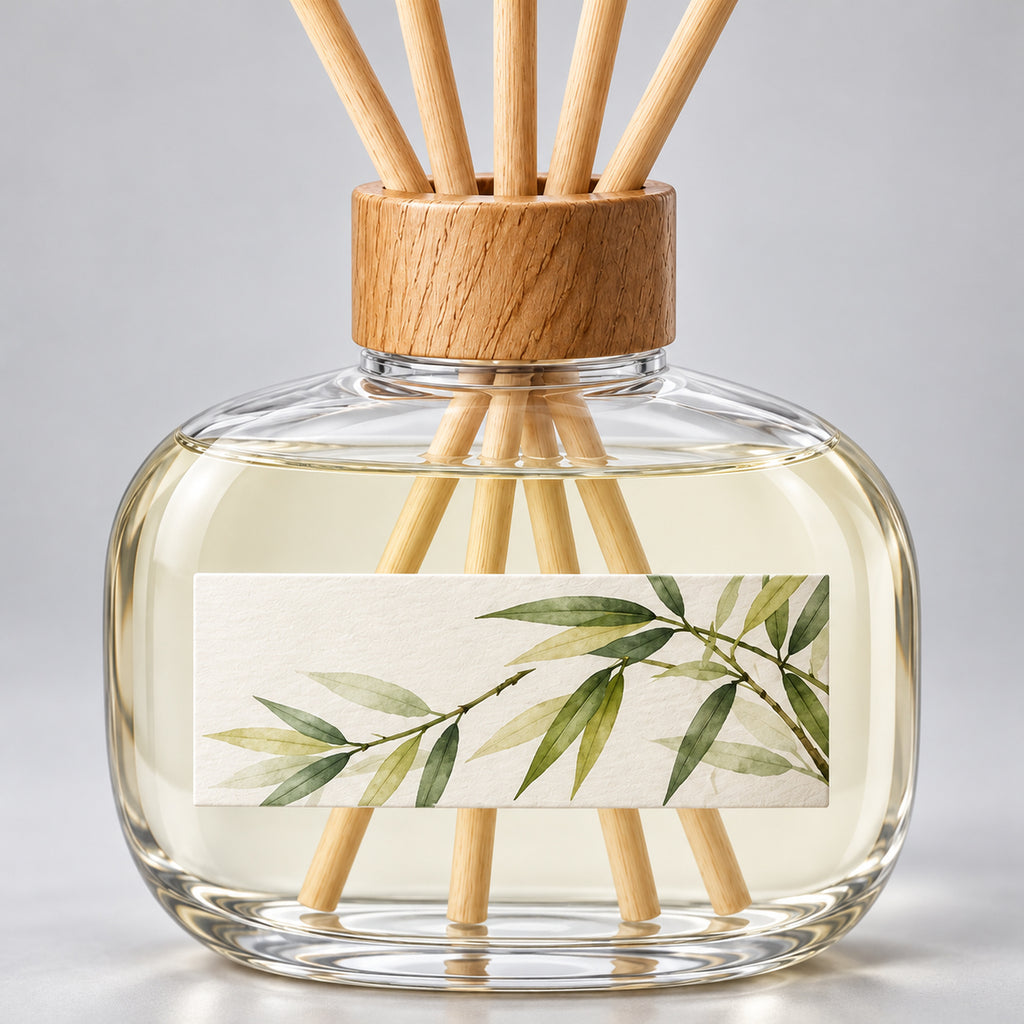 Oval Shoulder Reed Diffuser - Bamboo & Green Tea, 200 mL