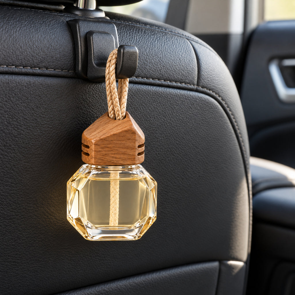Faceted Wood-Cap Hanging Fragrance Kit - Amber & Vanilla