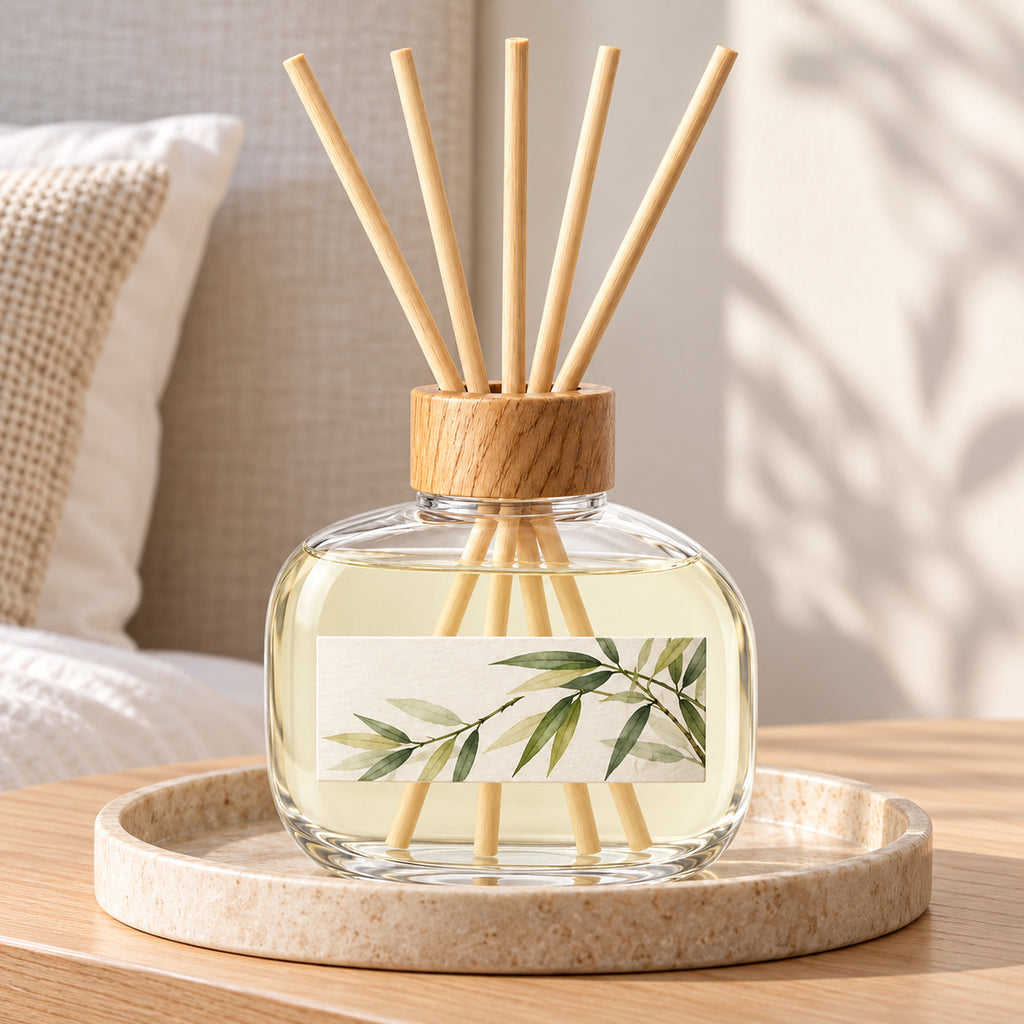 Oval Shoulder Reed Diffuser - Bamboo & Green Tea, 200 mL